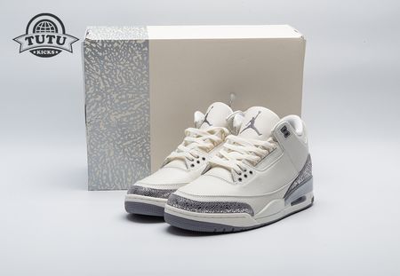 Air Jordan 3 Sail Metallic Silver CK9246-100 size 36-47.5