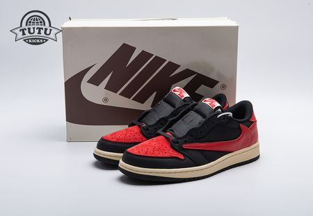 Travis Scott x Air Jordan 1 Low OG Black Red DM7866-061 Size 35-47.5