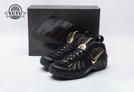 Nike Air Foamposite Pro Black Metallic Gold 624041-009 Size 41-46
