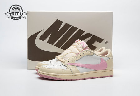 Jordan 1 Retro Low OG SP Travis Scott Shy Pink IQ7604-100 Size 36-48.5
